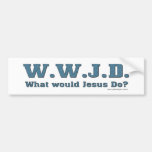 WWJD Bumperstickers Bumper Stickers