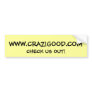 WWW.CRAZIGOOD.COM, CHECK US OUT! BUMPER STICKERS