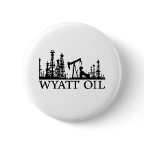 Wyatt Oil / Black Logo Pinback Buttons