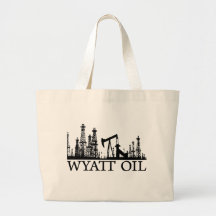 Wyatt Oil / Black Logo Canvas Bags
