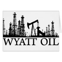 Wyatt Oil / Black Logo Greeting Card