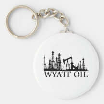 Wyatt Oil / Black Logo Keychains