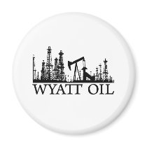 Wyatt Oil / Black Logo Fridge Magnets