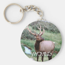 WYOMING ELK Keychain