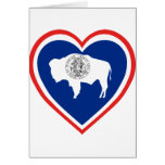 Wyoming Flag Heart Cards