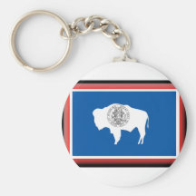 Wyoming Flag Keychains