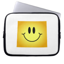 Wyoming Smiley Face Laptop Sleeves