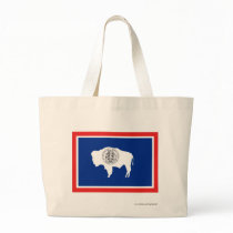 Wyoming State Flag Tote Bags