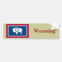 Wyoming State Flag Bumper Sticker