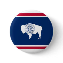 Wyoming State Flag Button