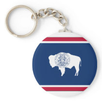 Wyoming State Flag Keychain