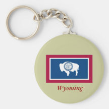Wyoming State Flag Keychain