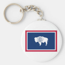 Wyoming State Flag Keychain