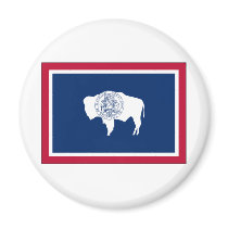 Wyoming State Flag Fridge Magnets