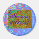 Wyoming State Geocaching Supplies Magnet Geoswag