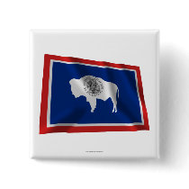 Wyoming Waving Flag Buttons