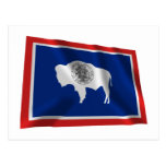 Wyoming Waving Flag Post Card