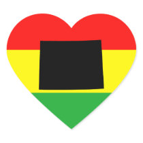 Wyoming with Rasta Colours Stickers