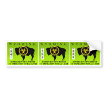 Wyoming Zombie Hunting Permit Bumper Stickers