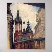 Wyspianski, les tours de Church de St Mary, 1905 Affiches