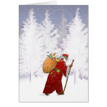 X010 Santa in the Forest Cards