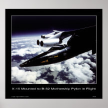 X-15 mounted to B-52 Mothership Pylon in Flight Print