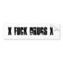 X FUCK DRUGS  BUMPER STICKER X