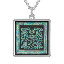X Initial Monogram "Masselle Blue" Necklace