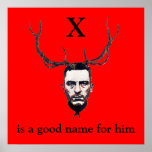 X is a Good Name for Him Target Sheet Poster