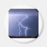 X Lightning Bolts In The Sky Bolts Fridge Magnet