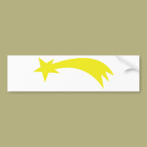 x-mas star - falling star bumper stickers