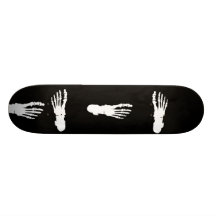 X-ray Bone Foot Human Skeleton  White Skate Board Deck