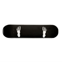 X-ray Bone Foot Skeleton  White Custom Skate Board