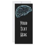 X-RAY BRAIN SIDE VIEW BLUE RACK CARD DESIGN