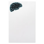 X-RAY BRAIN SIDE VIEW BLUE STATIONERY DESIGN