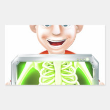 X-Ray Illustration Rectangle Stickers