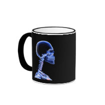 X-ray of the bones in the neck coffee mugs