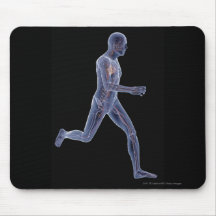 X-ray of the vascular system in a running man mousepads