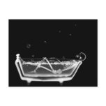 X-Ray Skeleton B&W Bath Time postcards