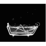X-Ray Skeleton B&W Bath Time Tub Photo Cut Out