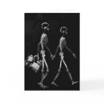 X-Ray Skeleton Couple Travelling Black White