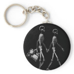 X-Ray Skeleton Couple Travelling Black White