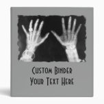 X-Ray Skeleton Hands & Jewellery - B&W 3 Ring Binder