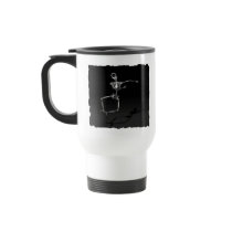 X-RAY SKELETON JOY LEAP B&W COFFEE MUGS