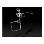 X-RAY SKELETON JOY LEAP B&W POST CARDS