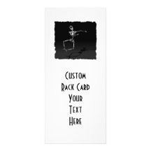X-RAY SKELETON JOY LEAP B&W RACK CARD