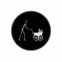 X-Ray Skeleton Mom & Baby - Original B&W
