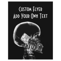 X-RAY SKELETON ON CELL PHONE BLACK & WHITE
