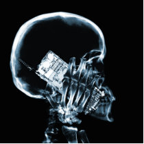 X-RAY SKELETON ON PHONE - BLUE