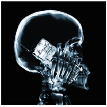 X-RAY SKELETON ON PHONE - BLUE